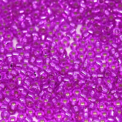 Miyuki Seed Beads 11/0 Silver Lined Dyed Hot Lavender ,1339-NEW!!!£1.75