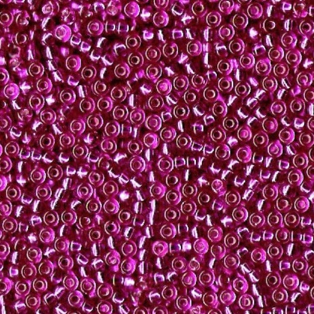Miyuki Seed Beads 11/0 Fuchsia Transp Silver Lined ,1340-NEW!!!