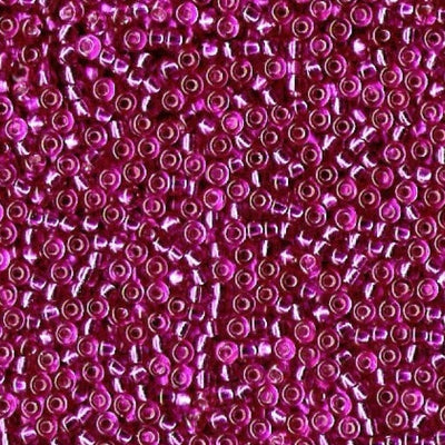 Miyuki Seed Beads 11/0 Fuchsia Transp Silver Lined ,1340-NEW!!!£1.75