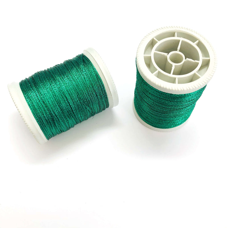 1MM Metallic Parachute Cord, Green Color Braided Knotting Cord, Shamballa Beading String£7