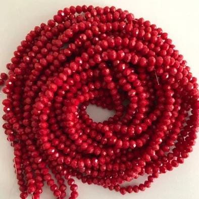 Crystal faceted rondelle - 150 pcs -4 mm - full strand - PBC4C23 £1.5
