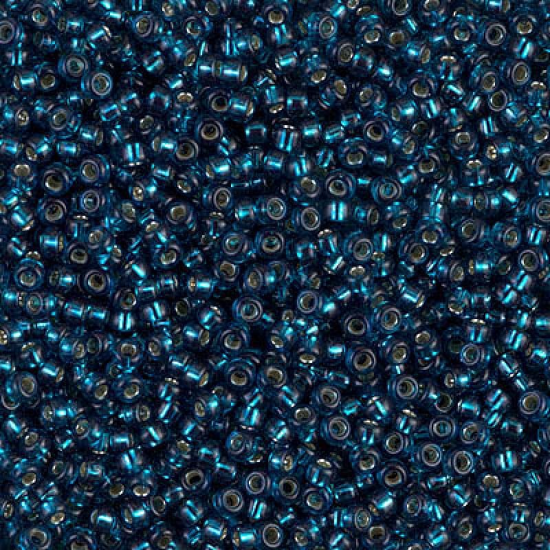 Miyuki Seed Beads 11/0 Dyed Silver Lined Blue Zircon,1425-NEW!!!