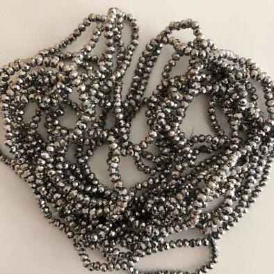 Crystal faceted rondelle - 150 pcs -3mm - full strand - PBC3C6 £1.5