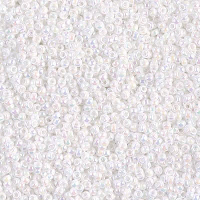 Miyuki Seed Beads 11/0 White Pearl AB , 0471£1.25