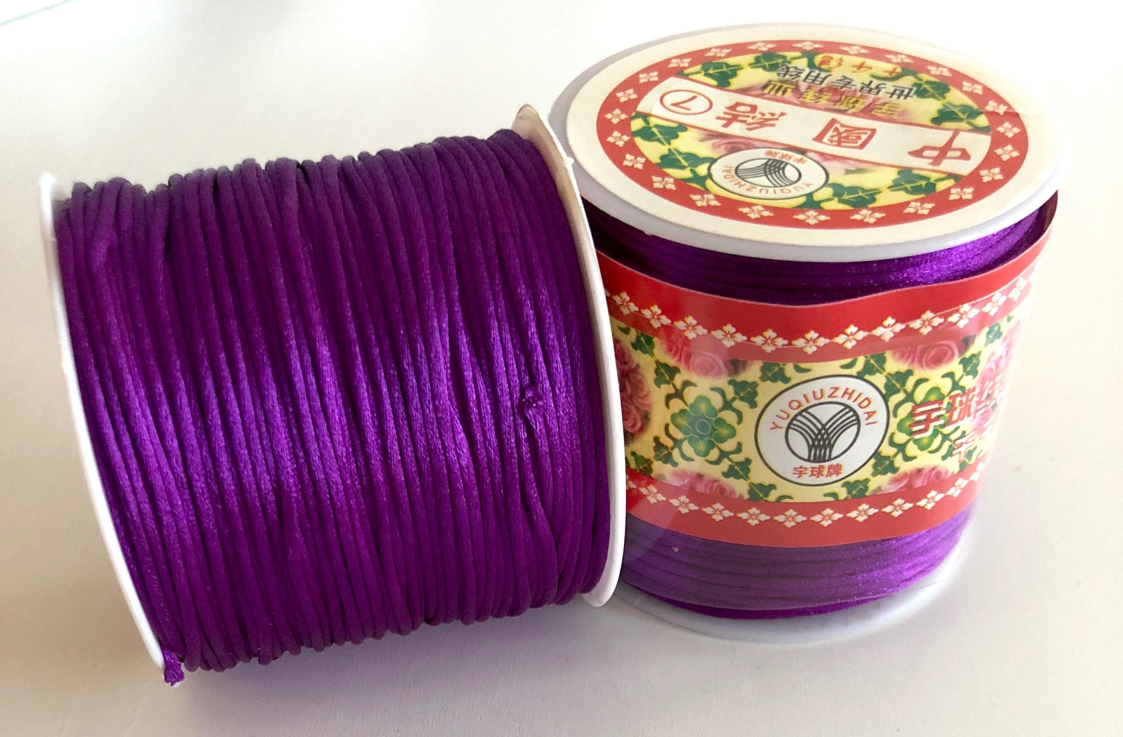 Orchid Rattail Cord, Kumihimo Cord, Satin Silk Cord, Satin Nylon Cord, Macrame Knotting DIY, Beading String, Thread Cording, 1.5mm