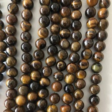 Tiger eye  8mm round beads , full strand 48 beads