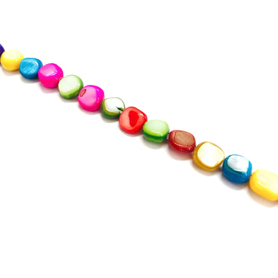 Mother Of Pearl Colored 8mm Beads, 45 Beads Strand