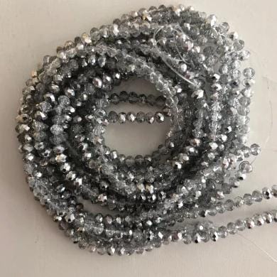 Crystal faceted rondelle - 150 pcs -4 mm - full strand - PBC4C40 £1.5