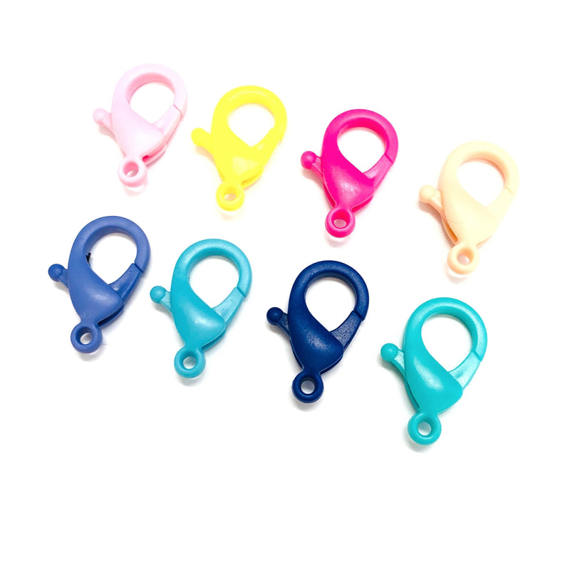 Neon Pink Karabinerverschlüsse, Acrylverschluss, Brillenhalterverschluss, Telefonkettenverschluss, 5 Stück in einer Packung