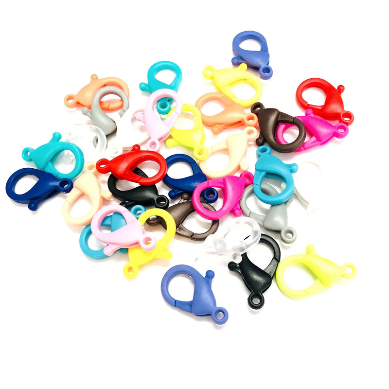 Assorted Colors Lobster Clasps, Acrylic Clasp, Eye Glass Holder Clasp, Phone Chain Clasp, 32 pcs in a pack