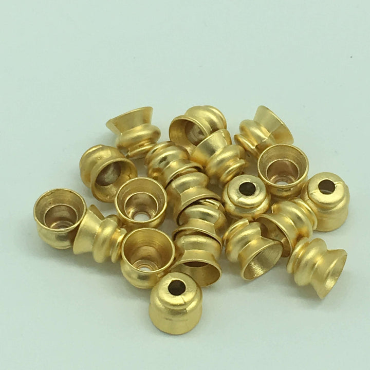 22 Kt Matte Gold Plated Bead Caps 8x8x8 mm