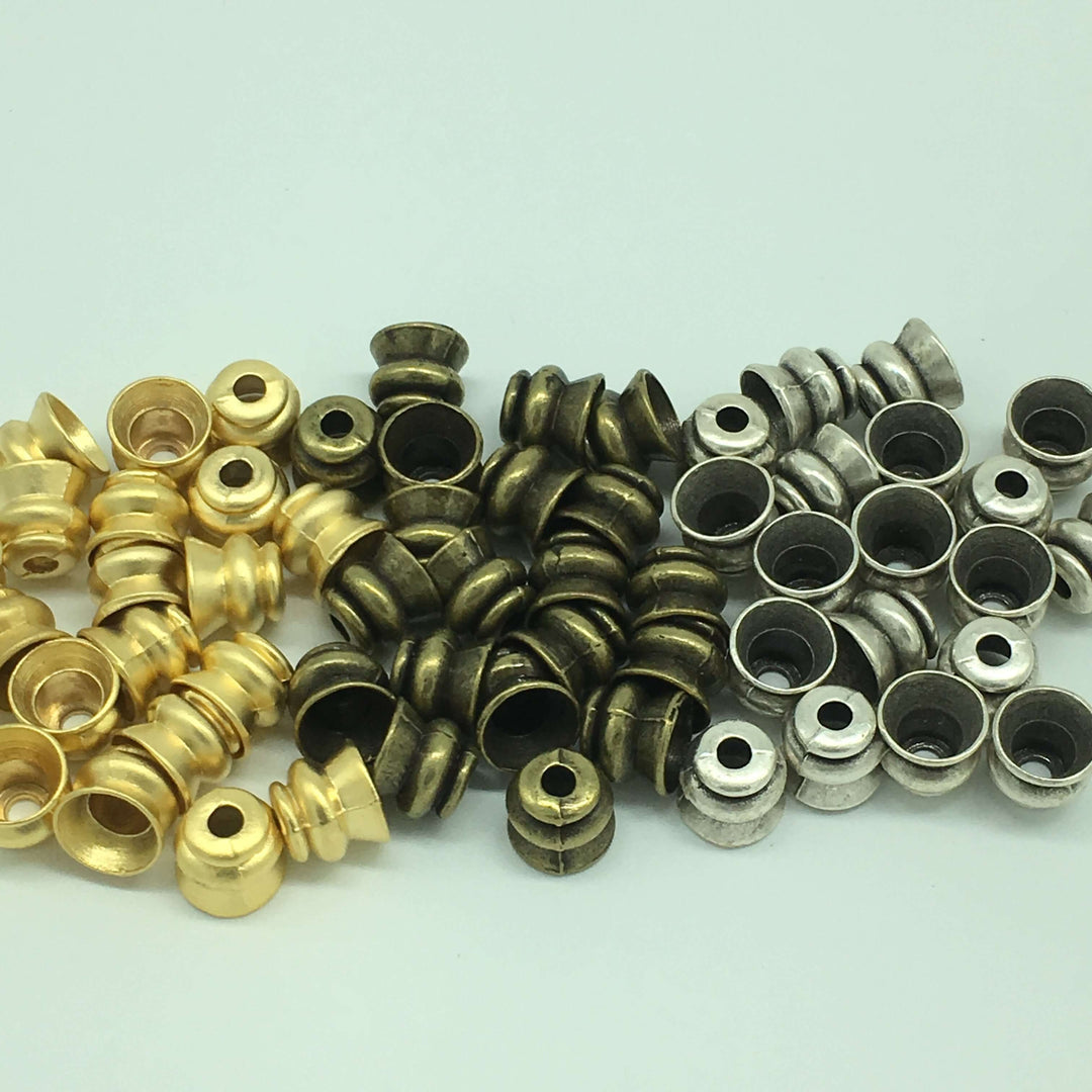 22 Kt Matte Gold Plated Bead Caps 8x8x8 mm