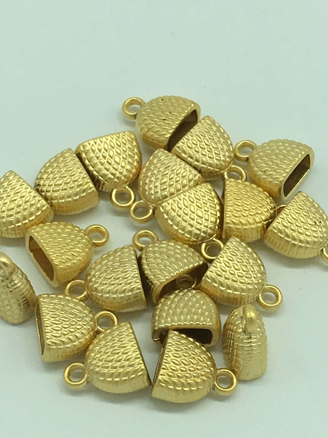 22 Kt Matte Gold Plated Bead Caps 12x7x7 mm