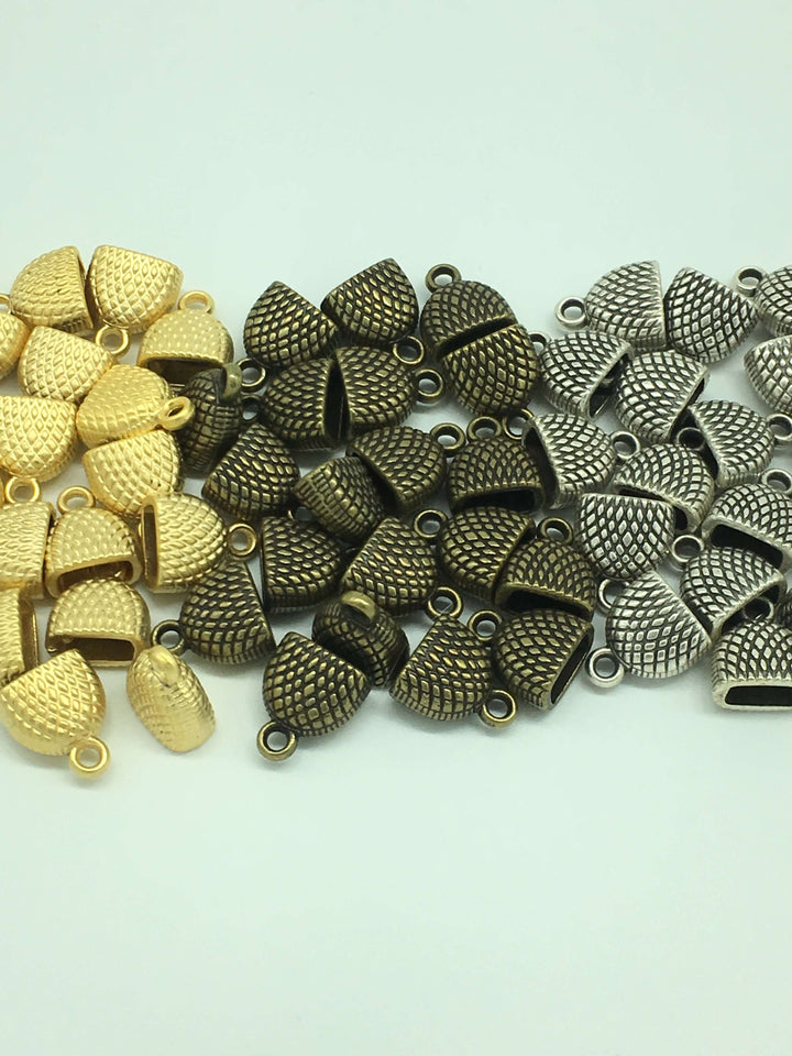 22 Kt Matte Gold Plated Bead Caps 12x7x7 mm