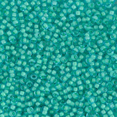 Miyuki Seed Beads 11/0 Semi Frosted Mint Lined Aqua, 1927-NEW!!!£1.75