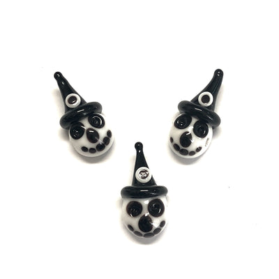 Charme en verre de Murano fait à la main fantôme d'Halloween