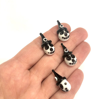 Charme en verre de Murano fait à la main fantôme d'Halloween