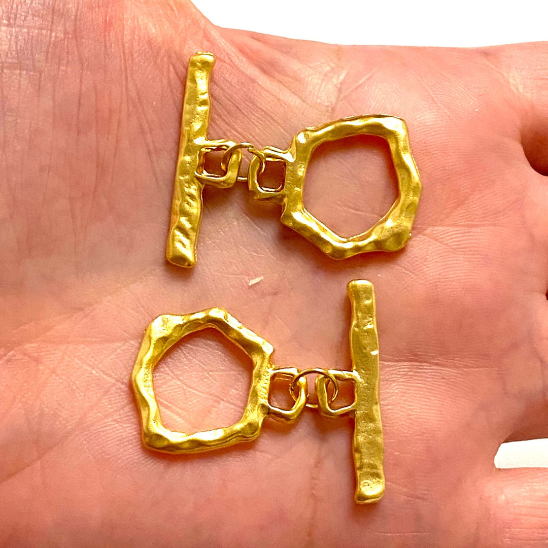 Matte Gold Plated Toggle Clasp,