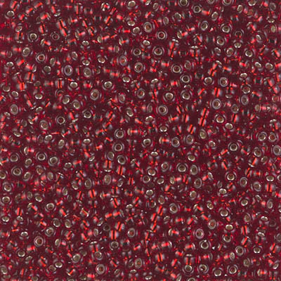 Miyuki Seed Beads 11/0 Silver Lined Dk.Ruby, 2427-NEW!!!£1.75