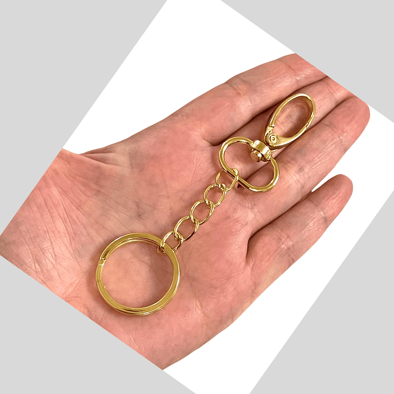 24Kt Gold Plated Keyring&Keychains with Large Swivel Clasp