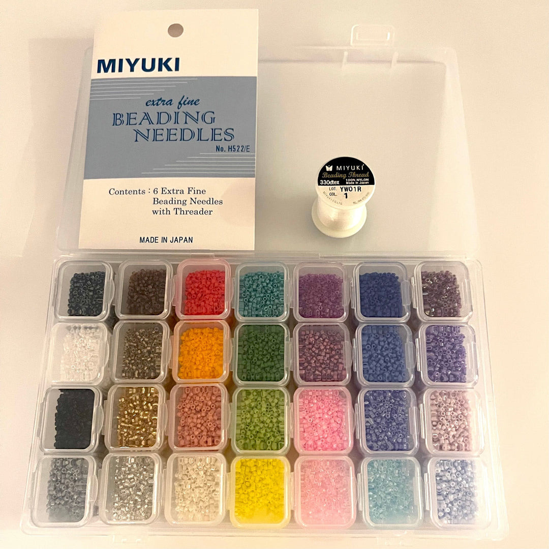 Miyuki Delica 11/0 Starter Kit, Miyuki Delica Start up Set 28 Colours, 140Gr Miyuki Delica