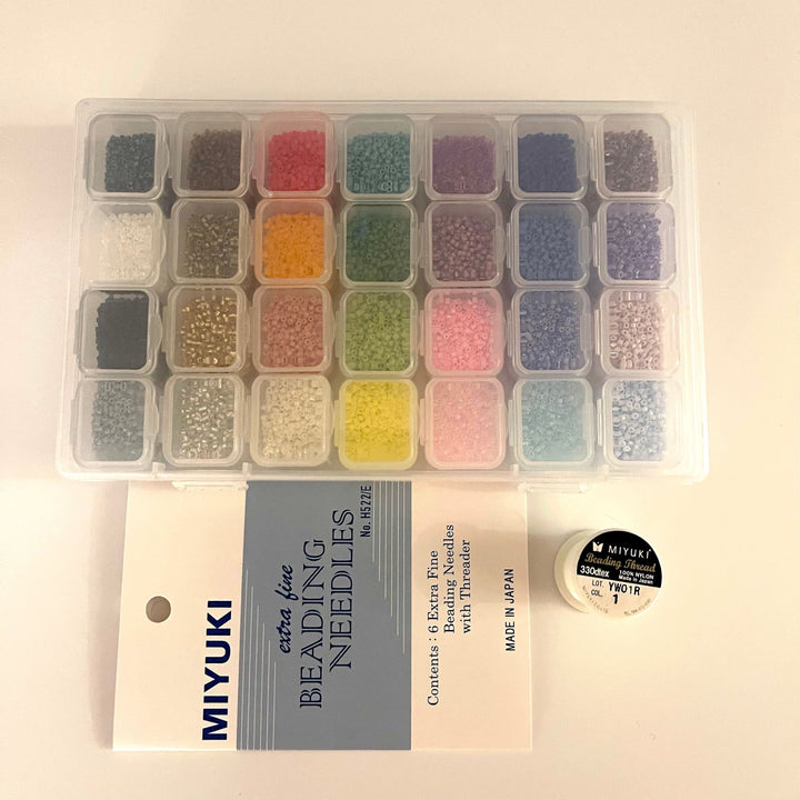 Miyuki Delica 11/0 Starter Kit, Miyuki Delica Start up Set 28 Colours, 140Gr Miyuki Delica