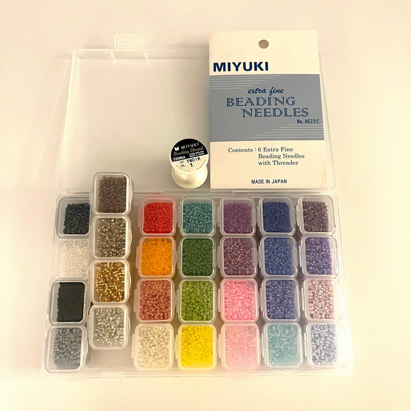 Miyuki Delica 11/0 Starter Kit, Miyuki Delica Start up Set 28 Colours, 140Gr Miyuki Delica