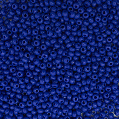 Perles de Rocailles Preciosa 6/0 Rocailles-Trou Rond 100 gr, 33060 Bleu Opaque
