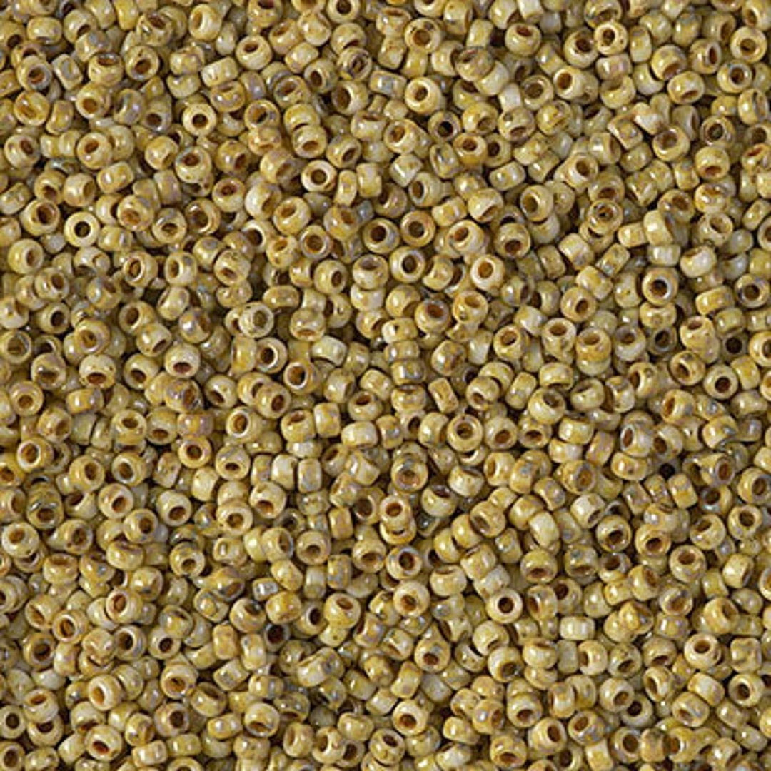 Miyuki Seed Beads 15/0, 4512 - Picasso Opaque Canary Yellow