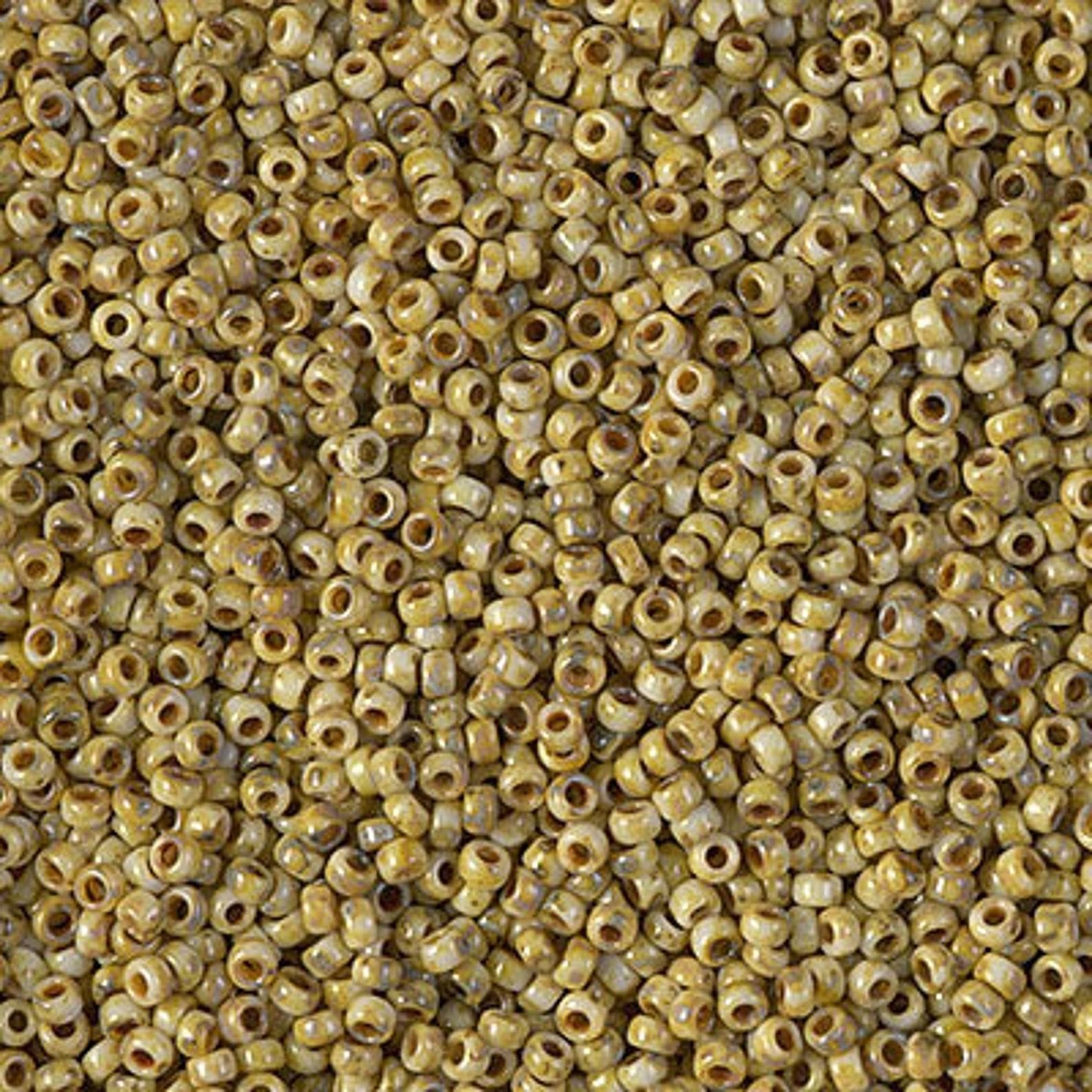 Miyuki Seed Beads 15/0, 4512 - Picasso Opaque Canary Yellow