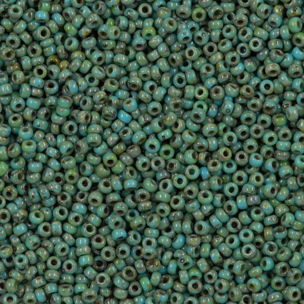 Miyuki Seed Beads 15/0, 4514 - Picasso Opaque Seafoam Green