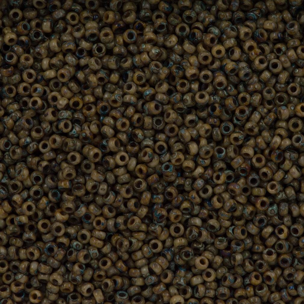 Miyuki Seed Beads 15/0, 4517 - Picasso Opaque Brown Tan