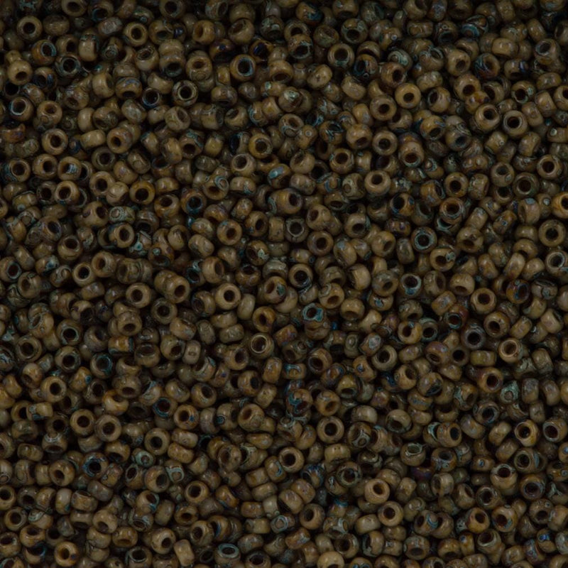 Miyuki Seed Beads 15/0, 4517 - Picasso Opaque Brown Tan, beads, miyuki beads, £2