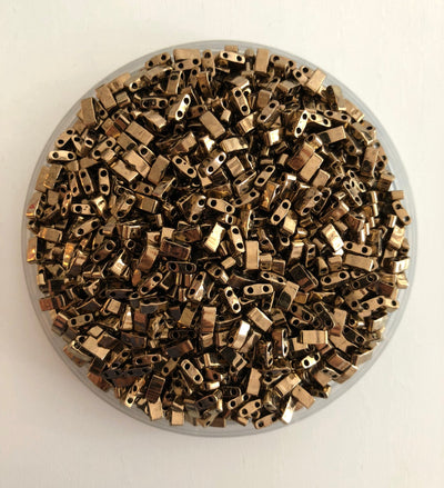Miyuki Half Tila Beads HTL0457 Metallic Dk Bronze,