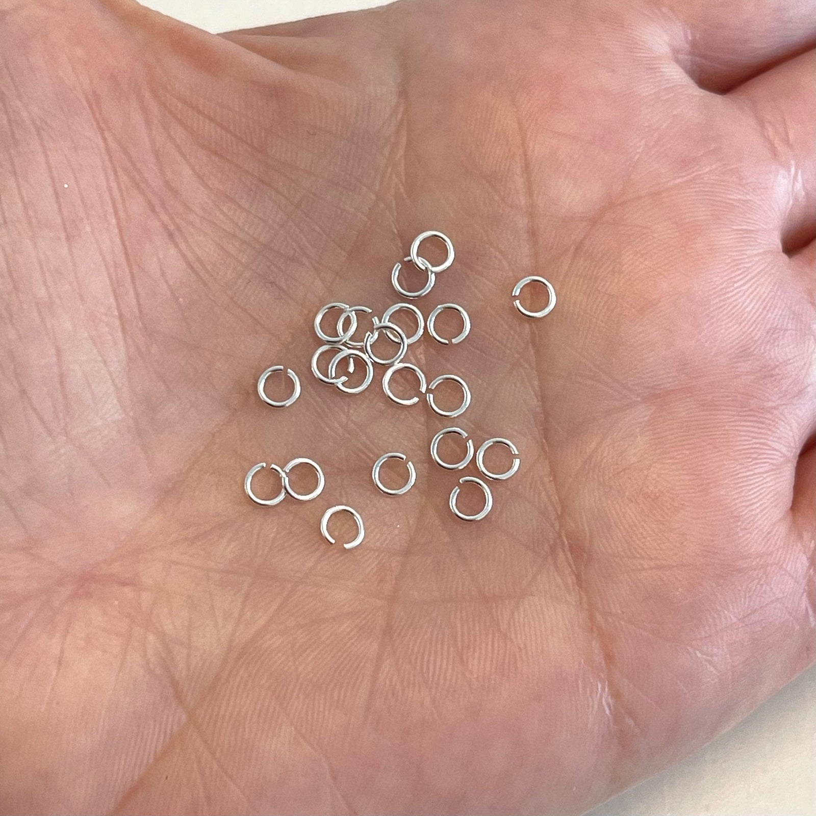 Sterling Silver 4x0.4mm Jump Rings, 925 Sterling Silver Jump Rings, 20 pcs in a pack