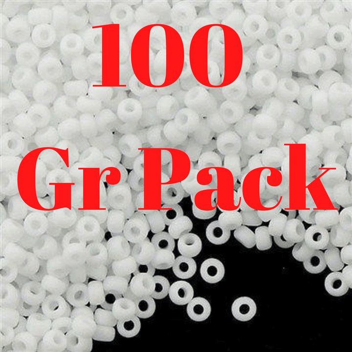 Miyuki Seed Beads 11/0 White Opaque Matted ,0402F-NEW!!!