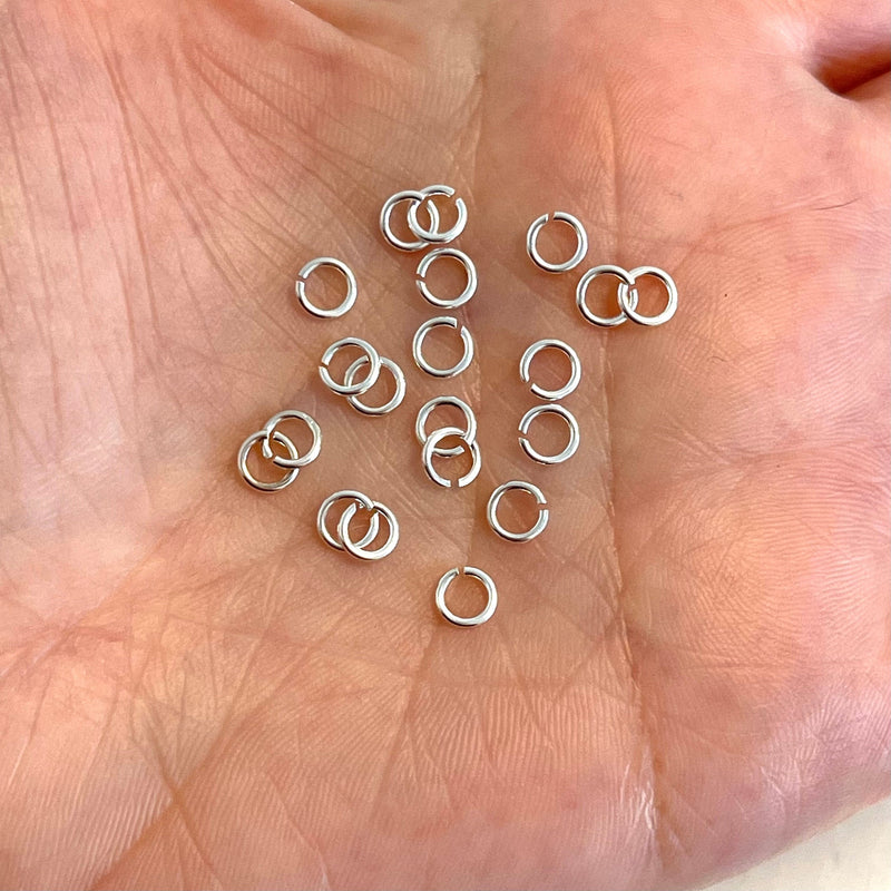 Sterling Silver 5x0.6mm Jump Rings, 925 Sterling Silver Jump Rings, 20 pcs in a pack