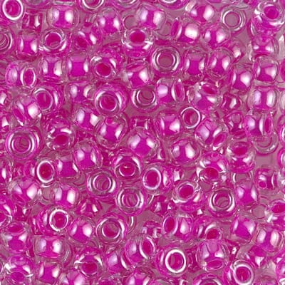 Rocailles Miyuki 6/0 Cristal Doublé Fuchsia, 0209