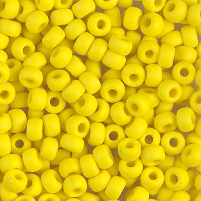 Miyuki Seed Beads 6/0 Matte Opaque Yellow, 0404F