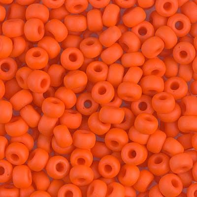Miyuki Seed Beads 6/0 Matte Opaque Orange, 0406F
