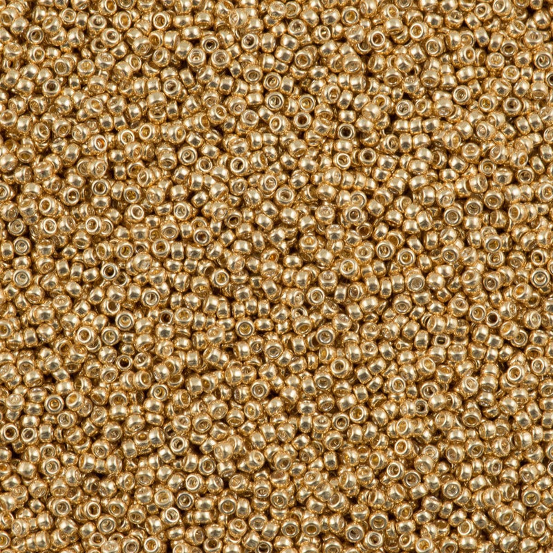 Miyuki Seed Beads 15/0  Galvanized Gold, 1052 £3.2