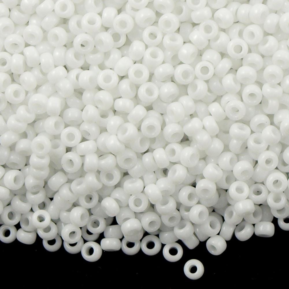 Miyuki Seed Beads 6/0 Opaque White, 0402