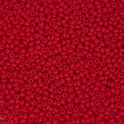 Preciosa Rocailles 6/0 Rocailles-Rundloch 100 gr, 93170 Opaque Red Coral
