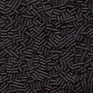 Miyuki Bugles size 3mm 0401F Black Matted  10 grams