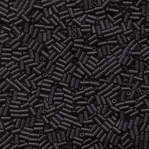 Miyuki Bugles size 3mm 0401F Black Matted  10 grams