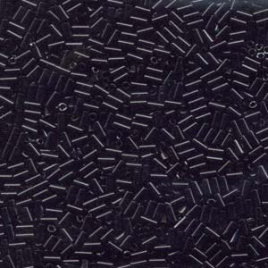 Miyuki Bugles Größe 3 mm 0401 Opaque Black 10 Gramm