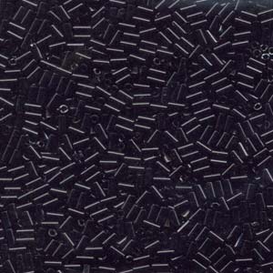 Miyuki Bugles size 3mm 0401 Opaque Black 10 grams