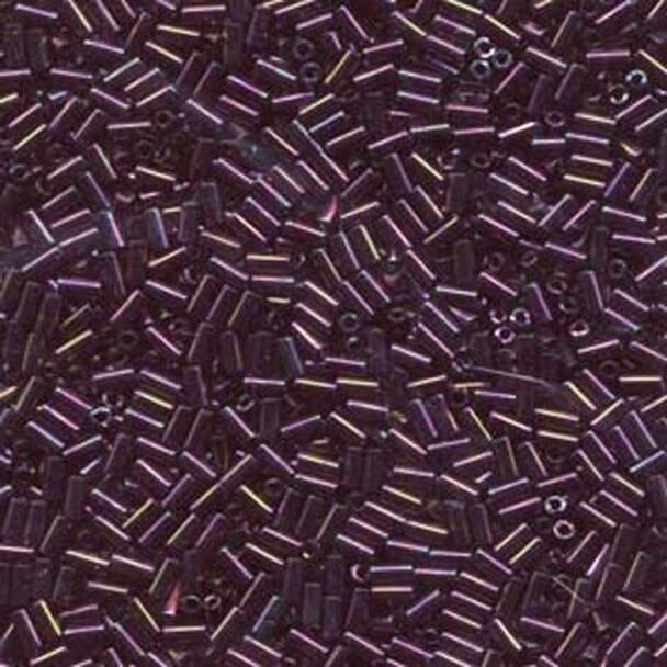 Miyuki Bugles taille 3mm 0454 Metallic Purple 10 grammes. Clairons violets 3mm,