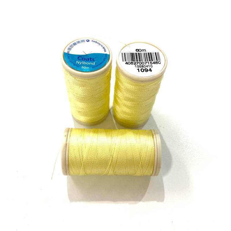 Coats, Nylbond extra strong beading thread | 60mt | light yellow 1094