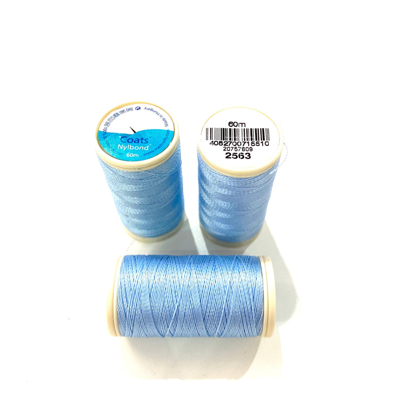 Coats, Nylbond extra strong beading thread | 60mt | light blue 2563